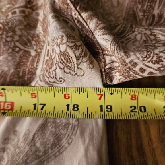 Bit & Bridle Horse Print Button-Down Shirt – Women's Medium – Cream Faux Suede - Picture 5 of 7